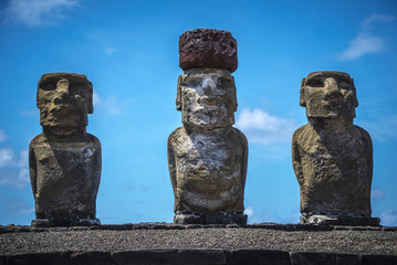 Rapa Nui Moai Statues Easter Island Chile