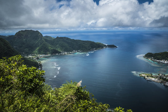 Pago Pago American Samoa Hill View Over The Island