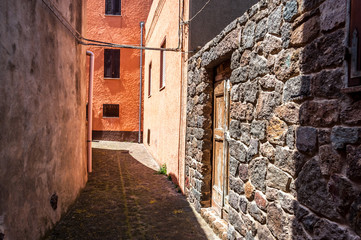 the beautiful alley of castelsardo old city
