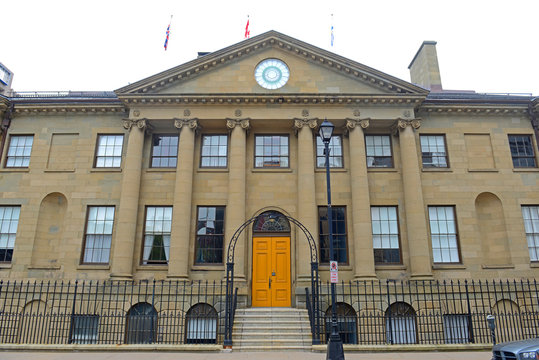 Province House Is The Legislative Assembly Of Nova Scotia In Halifax, Nova Scotia, Canada. This Palladian Style House Was Built In 1819 And Is The Oldest Legislative Building Still In Use In Canada.