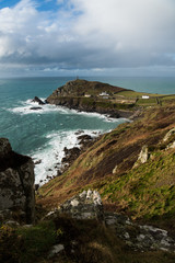 Sunny coastal landscape