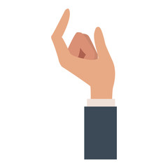 Hand holding something vector illustration graphic design