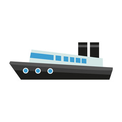 Obraz premium Cruiser ship cartoon vector illustration graphic design
