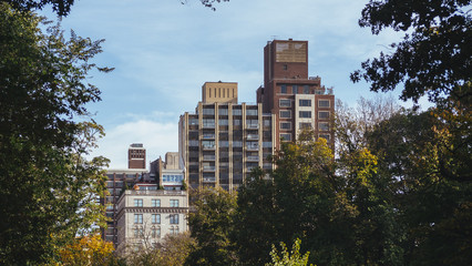 New York, USA / View at buildings from Central Park