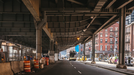 New York, USA / Under the bridge, FDR Drive, Lower East Side