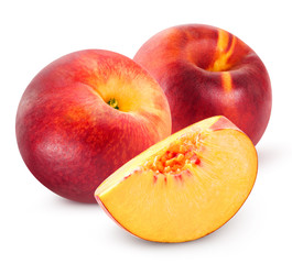peach fruits Isolated