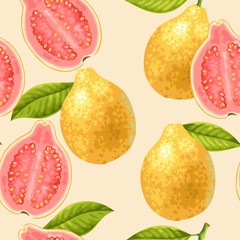 Seamless guava fruits