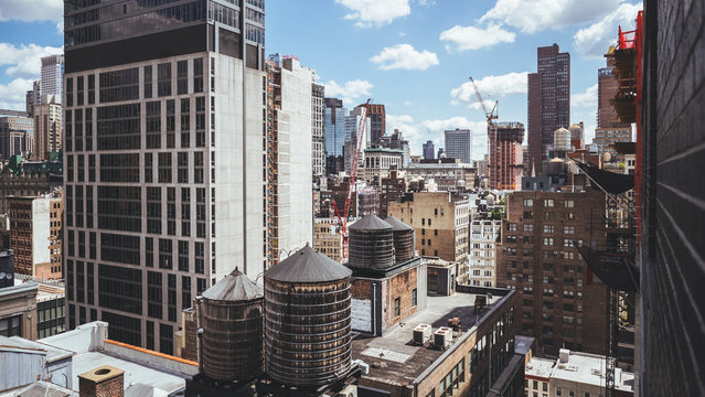 New York, USA / Rooftops in Manhattan