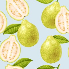 Seamless guava fruits