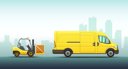 Conceptual vector illustration of fast delivery service.