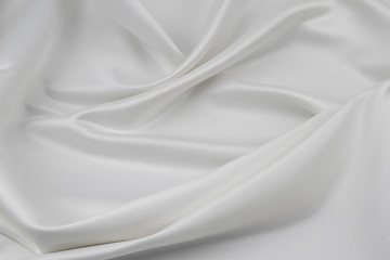 White silk fabric