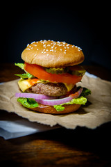 Rustic Moody Cheeseburger