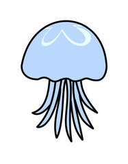 クラゲ2模様(青)