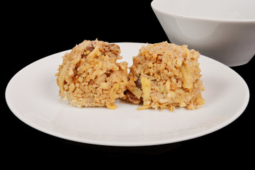 Millets with fruits on a black