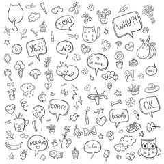Vector hand drawn doodle set