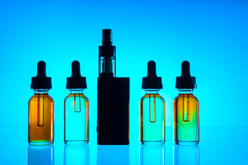 electronic cigarettes collection. Vaping pen, vape devices, mods for electronic cigarette or e...
