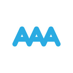 AAA letter logo vector