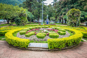 Pocos de Caldas, Minas Gerais/Brazil. Floral Clock in the centre of the city.