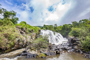 Pocos de Caldas, Minas Gerias/Brazil. Waterfall veil brides