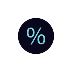 percent sign in a circle icon. Element of colored web icon for mobile concept and web apps. Detailed percent sign in a circle icon can be used for web and mobile. Premium icon