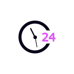 24 hour service icon. Element of colored web icon for mobile concept and web apps. Detailed 24 hour service icon can be used for web and mobile. Premium icon