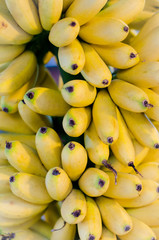 Bunch of ripe bananas background