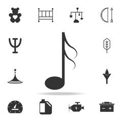 Music noteicon. Detailed set of web icons and signs. Premium graphic design. One of the collection icons for websites, web design, mobile app