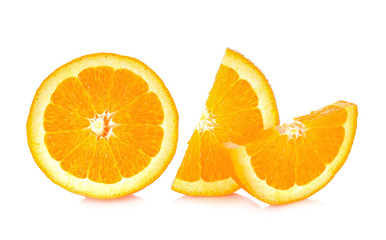 Orange on white background