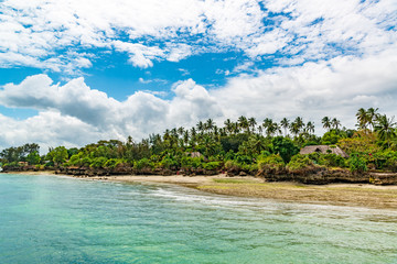 Unguja Coast Landscape in Tanzania. Unguja is known as Zanzibar Island.