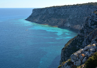 Beautiful view from the top in Formentera