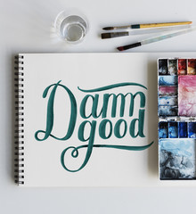 Short quote on white sktech paper