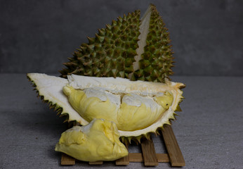 Naklejka premium fresh fruite durian the most popular for thai people and chinese 