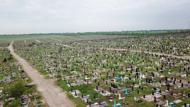 Aerial view. The biggest cemetery in Europe