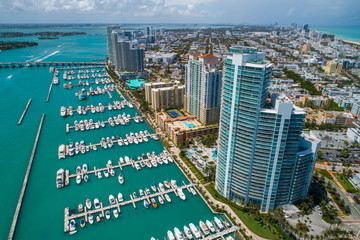 Aerial Miami Beach Marina
