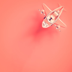 airplane minimal concept and vintage style