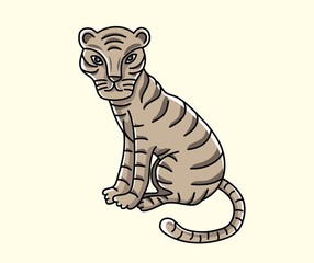 Little Tiger cartoon,art vector illustration design