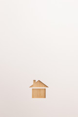 Obraz na płótnie Canvas background of wooden textured basic house icon