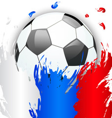 Russia Flag Colors with Soccer Ball, Football