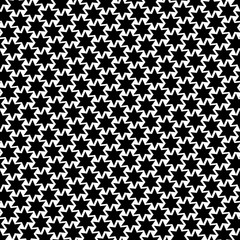 hexagonal star shapes. vector seamless pattern. abstract geometric background. black and white image