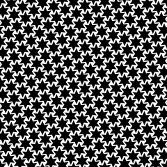 hexagonal star shapes. vector seamless pattern. abstract geometric background. black and white image