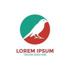 sparrow logo. vector illustration. icon