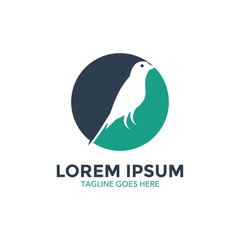 Naklejka premium sparrow logo. vector illustration. icon