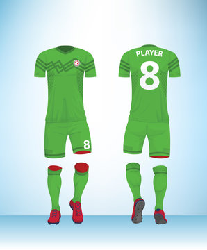 Uniform football green vector
