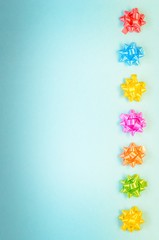 Colorful festive decoration on blue background