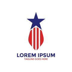 America theme logo. icon. vector illustration