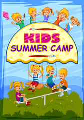 Children enjoying summer camp activities