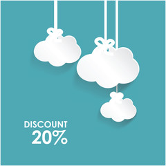 Discount 20% Vector Template Design Illustration
