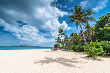 morning view of famous Puka beach on Boracay Island, Philippines
