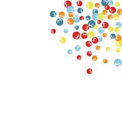 Vector Confetti Background Pattern. Element of design. Colored stylized berries on a black background