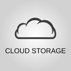 Cloud storage icon. Cloud storage symbol. Flat design. Stock - Vector illustration